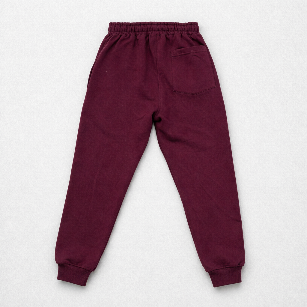 Basic Zipper Trackie Set Bordeauxrot