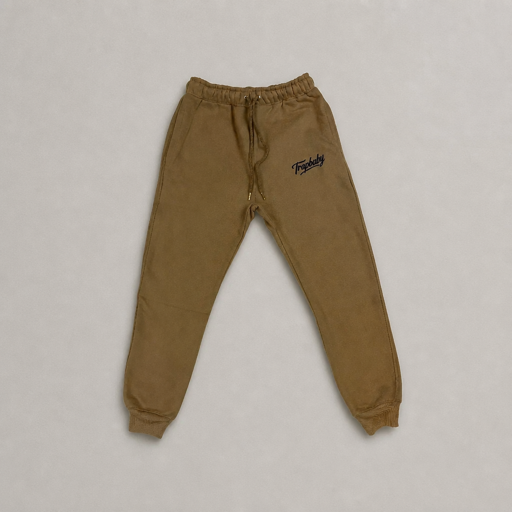 Basic Zipper Trackie Set Beige
