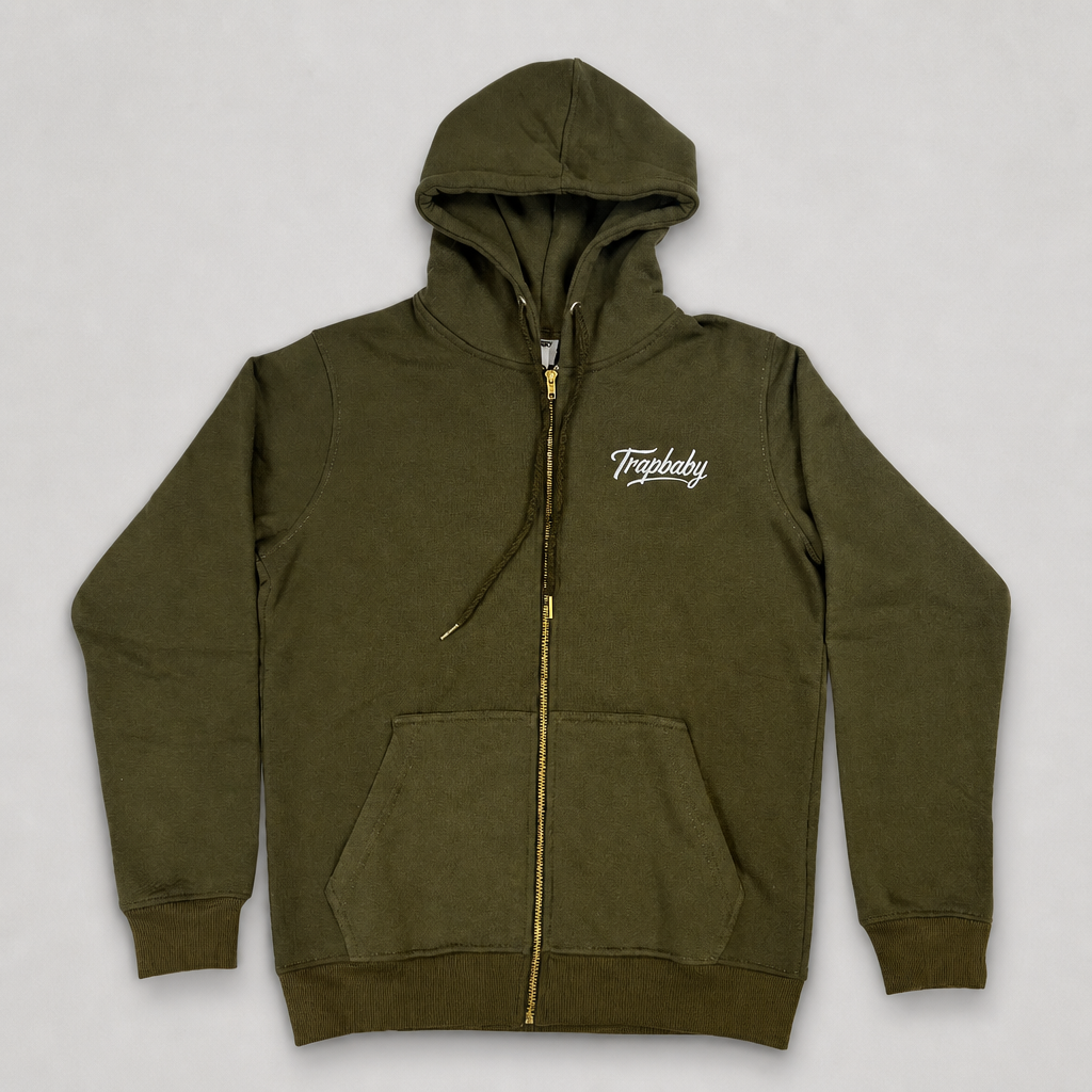 Basic Zipper Hoodie Olivegreen