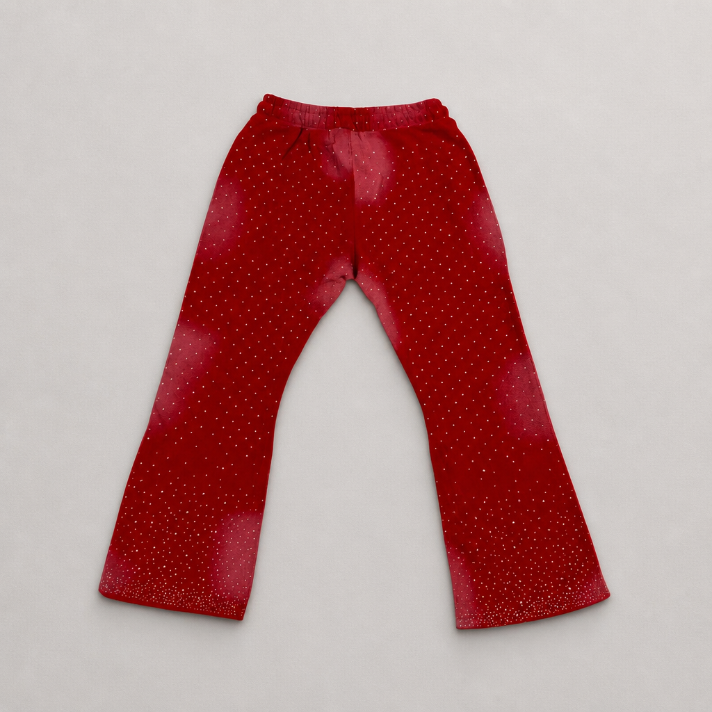 Hose Rhinestone rot