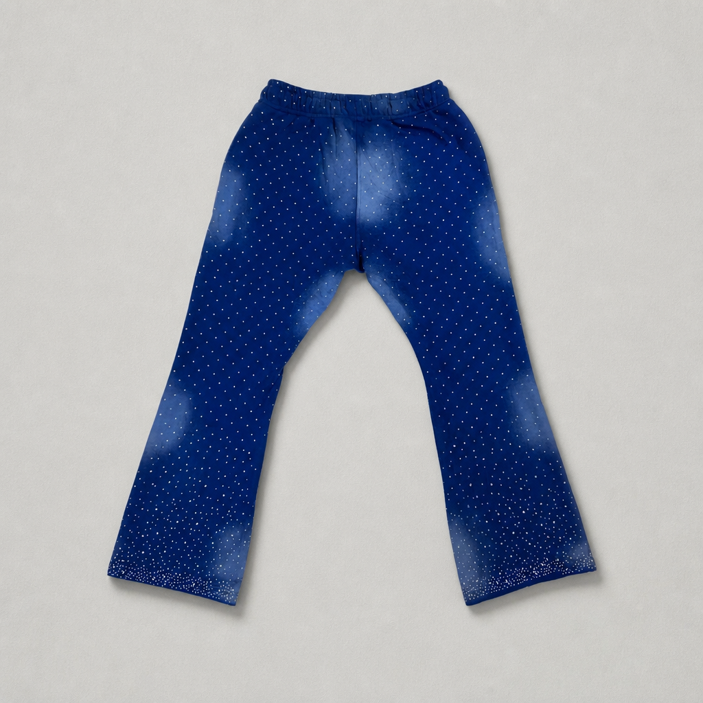 Hose Rhinestone blau