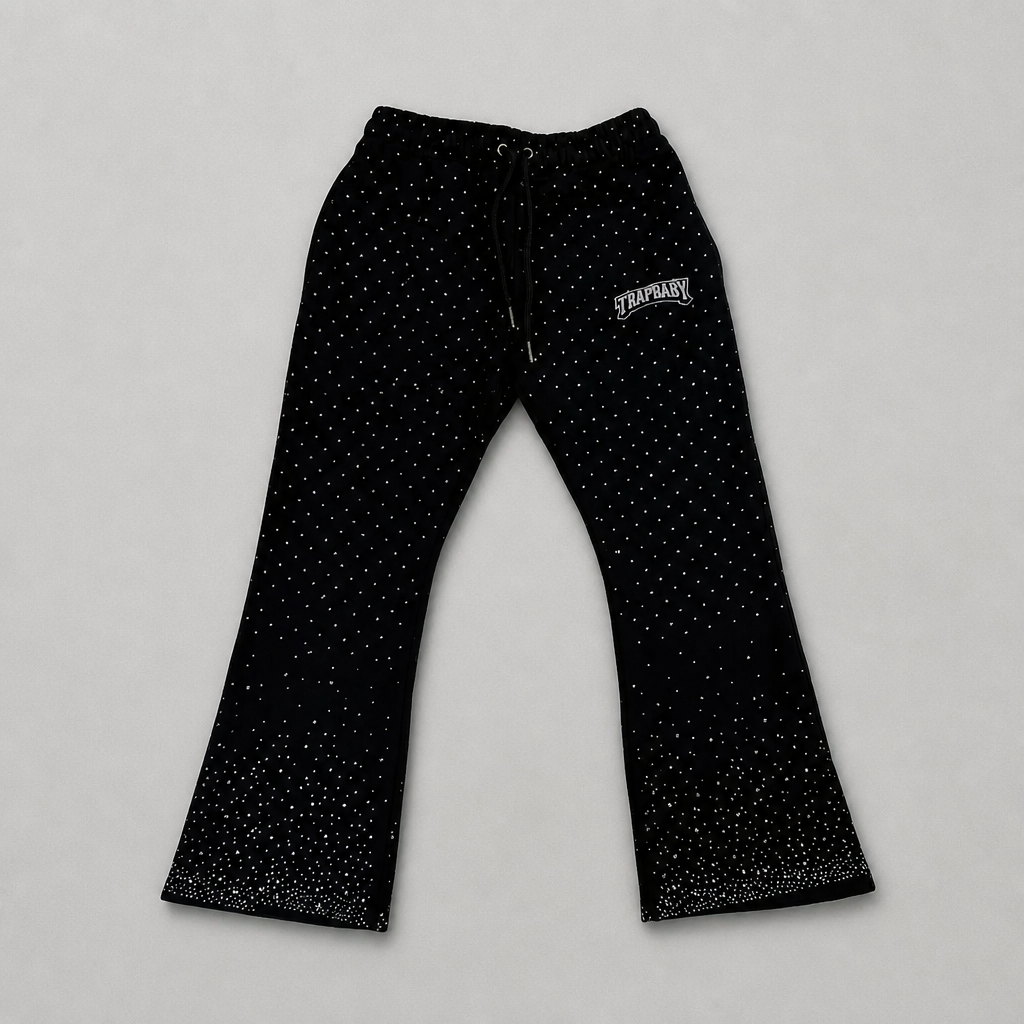 Hose Rhinestone schwarz