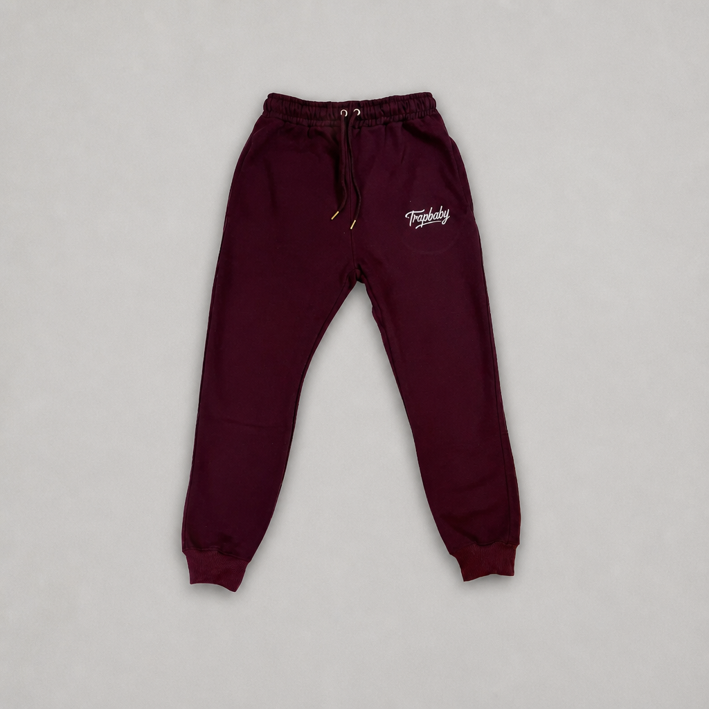Basic Zipper Trackie Set Bordeauxrot
